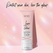 RENEE Lumi Glow Highlighting Sunscreen with SPF 50 | In-Vivo Tested | With Niacinamide & Hyaluronic Acid | Lightweight & Non-Sticky | No White Cast | Protects against UVA-UVB | Radiant Finish | 50g