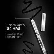 RENEE Midnight Kohl Kajal Pencil, Waterproof, Smudgeproof With Sharpener