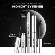 RENEE Midnight Mascara with Unique 360-Degree Wand, Darkest Black, Clump-Free, Long-Lasting Formula, Volumizes, Lengthens