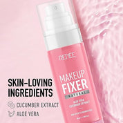 RENEE Natural Makeup Fixer For Face | Non-Sticky, Dewy Finish | With Aloe Vera & Cucumber Extract | Alcohol-Free, Hydrating Setting Spray | Vegan & Cruelty-Free | 60 ml