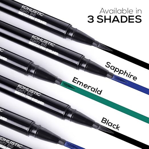 RENEE Pointy End Sketch Pen Smudge Proof Eyeliner - Matte Finish, Light Weight, Water Resistant, Long Stay Highly Pigmented with One Stroke Application Formula - Black