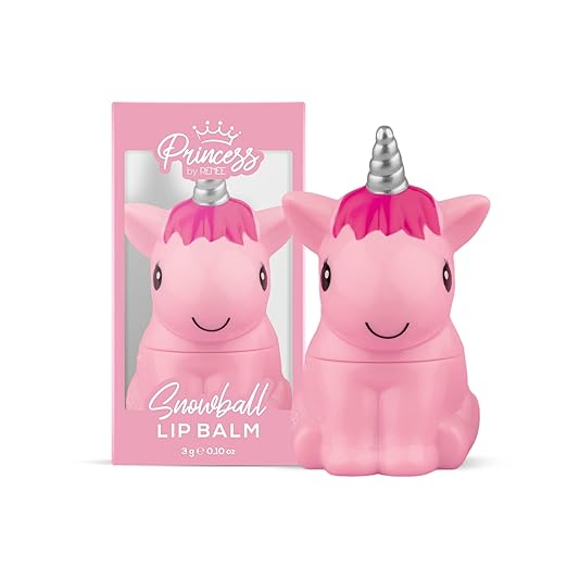 RENEE Princess Snowball Pink Lip Balm | For Pre-Teen Girls | Enriched with Shea Butter, Cocoa Butter & Vitamin E | Cruelty-Free & Vegan | 3Gm