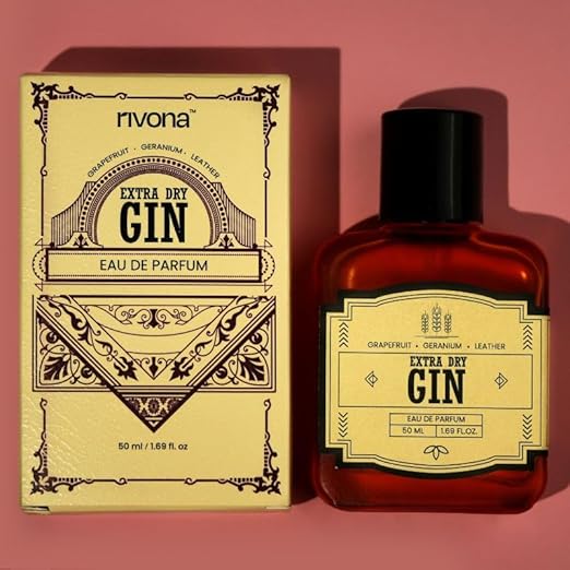 RIVONA NATURALS Extra Dry Gin Perfume | Long Lasting Eau De Parfum for Women | Crisp, Subtle & Sophisticated Fragrance with Gin, Grapefruit & Leather | Luxury Perfume Gift | 50ml EDP