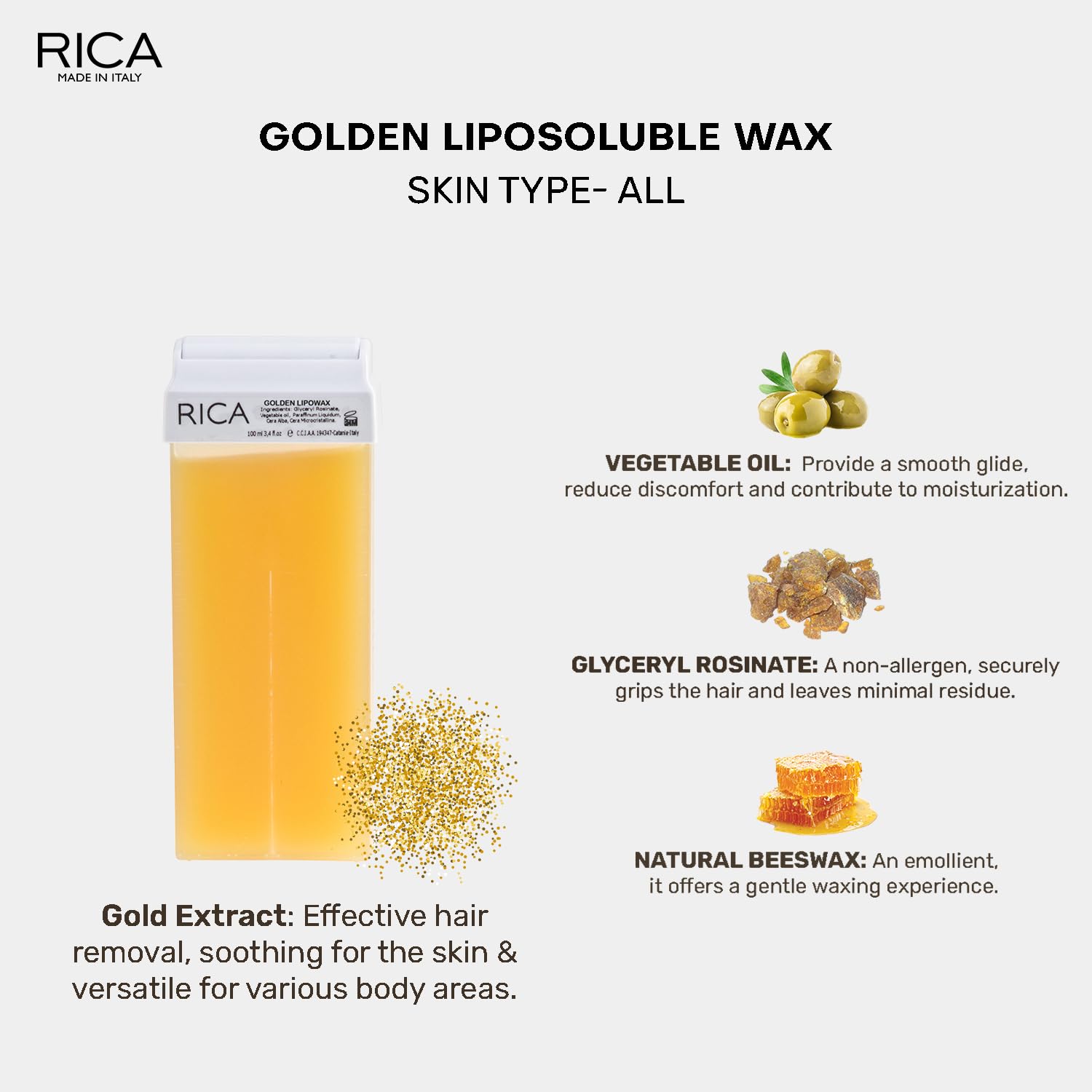 Rica Golden Liposoluable Wax 100ml