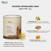 Rica Golden Liposoluble Painless Hair Removal Wax 800ml