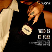Rivona Brandy Perfume | Long Lasting Eau De Parfum for Men & Women | Rich, Warm & Sweet Fragrance with Brandy, Vanilla, Berries & Amber | Unisex Perfume Gift | 50ml EDP