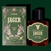 Rivona Jager Eau De Parfum for Men 50ml – Long Lasting Sweet & Spicy Gourmand Perfume | Vanilla, Tobacco & Amber | Luxury Perfume for Men & Women