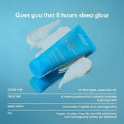 Rivona Naturals Barrier Repair Hydrating Mask 4-in-1, Leave on Overnight Mask Pack with Ceramides & Peptides, Boosts collagen, gives Glass skin, use as eye and hand mask | Suitable for Men and Women | All skin types 50gm