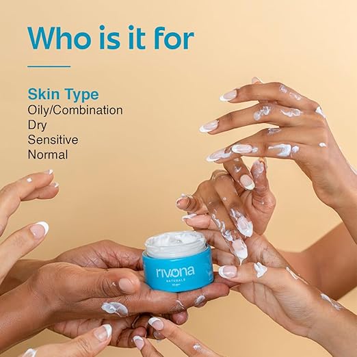 Rivona Naturals Honey & Saffron Moisturizing Cream with Kojic Acid & Niacinamide | Brightens & Evens Skin Tone | Deep Hydration & Nourishment | Dermatologically Tested | All Skin Types | 50g
