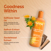 Rivona Naturals Honey & Saffron body Lotion | Enriched with 2% Kojic + Honey & Saffron | Skin Brightening, Moisturizing |100% Vegan|Men & Women |All Skin types|250 ml