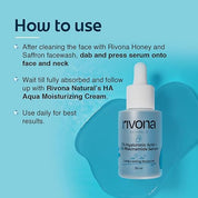 Rivona Naturals Hyaluronic Acid & Niacinamide Serum -Glowing Skin | Daily Hydrating & Skin Nourishment Face Serum For Women & Men | Dermatologically Tested,Cruelty Free 30 ml