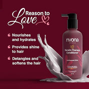Rivona Naturals Keratin Therapy Conditioner |Nourishes & Controls Frizz with Hydrolyzed Keratin protein & Olive Oil Peg-7 Esters | Men & Women |All hair types| 250 ml