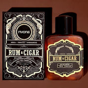 Rivona Rum & Cigar Eau De Parfum for Men 50ml – Long Lasting Strong Woody Tobacco Perfume | Dark Rum, Vanilla & Amber | Bold Evening, Date Night & Luxury Perfume for Men
