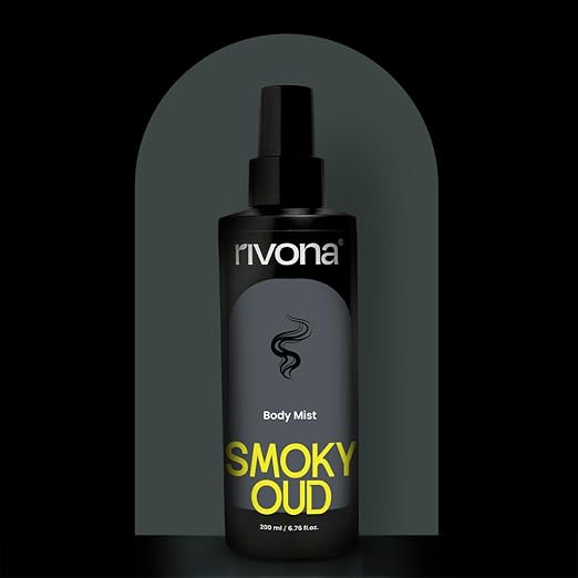 Rivona Smoky Oud Body Mist | Woody & Bold Long Lasting Body Spray for Men & Women | Patchouli, Cinnamon & Incense | Unisex Statement Fragrance | 200ml