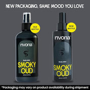 Rivona Smoky Oud Body Mist | Woody & Bold Long Lasting Body Spray for Men & Women | Patchouli, Cinnamon & Incense | Unisex Statement Fragrance | 200ml