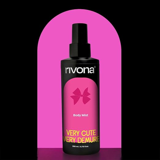 Rivona Very Cute, Very Demure Body Mist | Fruity-Floral Long Lasting Body Spray for Women | Mandarin, Rose & Vanilla | 200ml