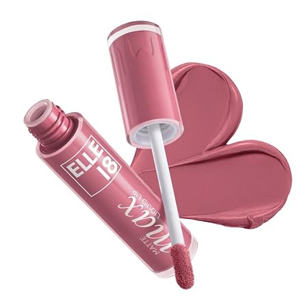 Elle18 Matte Max Liquid Lipstick - , for Smooth Lips, with Hyaluronic Acid & Vitamin E, Blur Matte Finish, Transferproof & Smudgeproof - 6ml