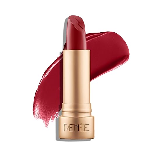 RENEE H2O Hydrating Creme Lipstick-Ruby Haze, Super Glossy, Lightweight, Non-drying & Hydrating, Easy Glides Formula with Intense Pigment, Shea Butter, Hyaluronic Acid, Jojoba Oil Infused