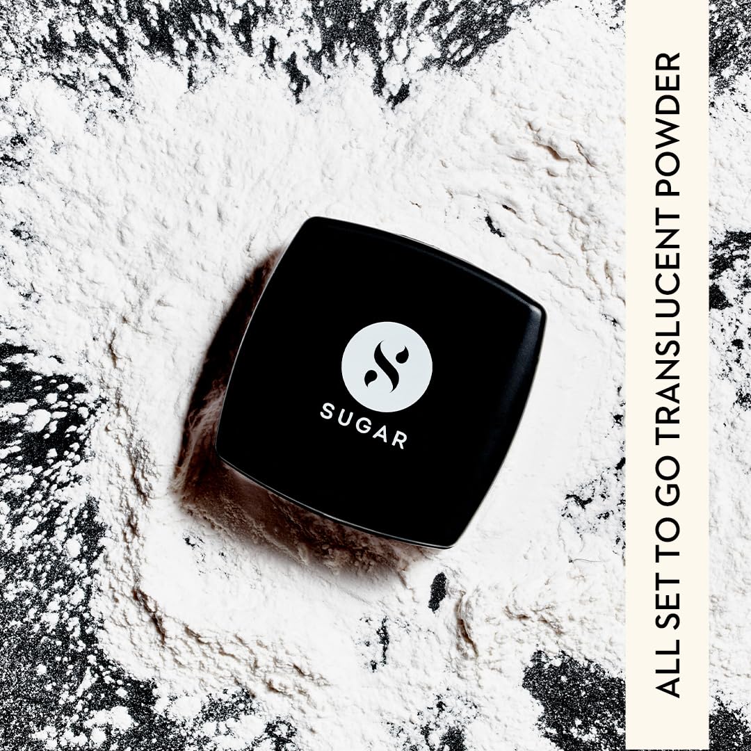 SUGAR All Set To Go Translucent Powder for shine control | Matte Loose Setting Powder | Blurs Pores & Fine Lines