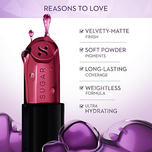 SUGAR Cosmetics Glide Peptide Serum Lipstick with Hyaluronic Acid & Vitamin E