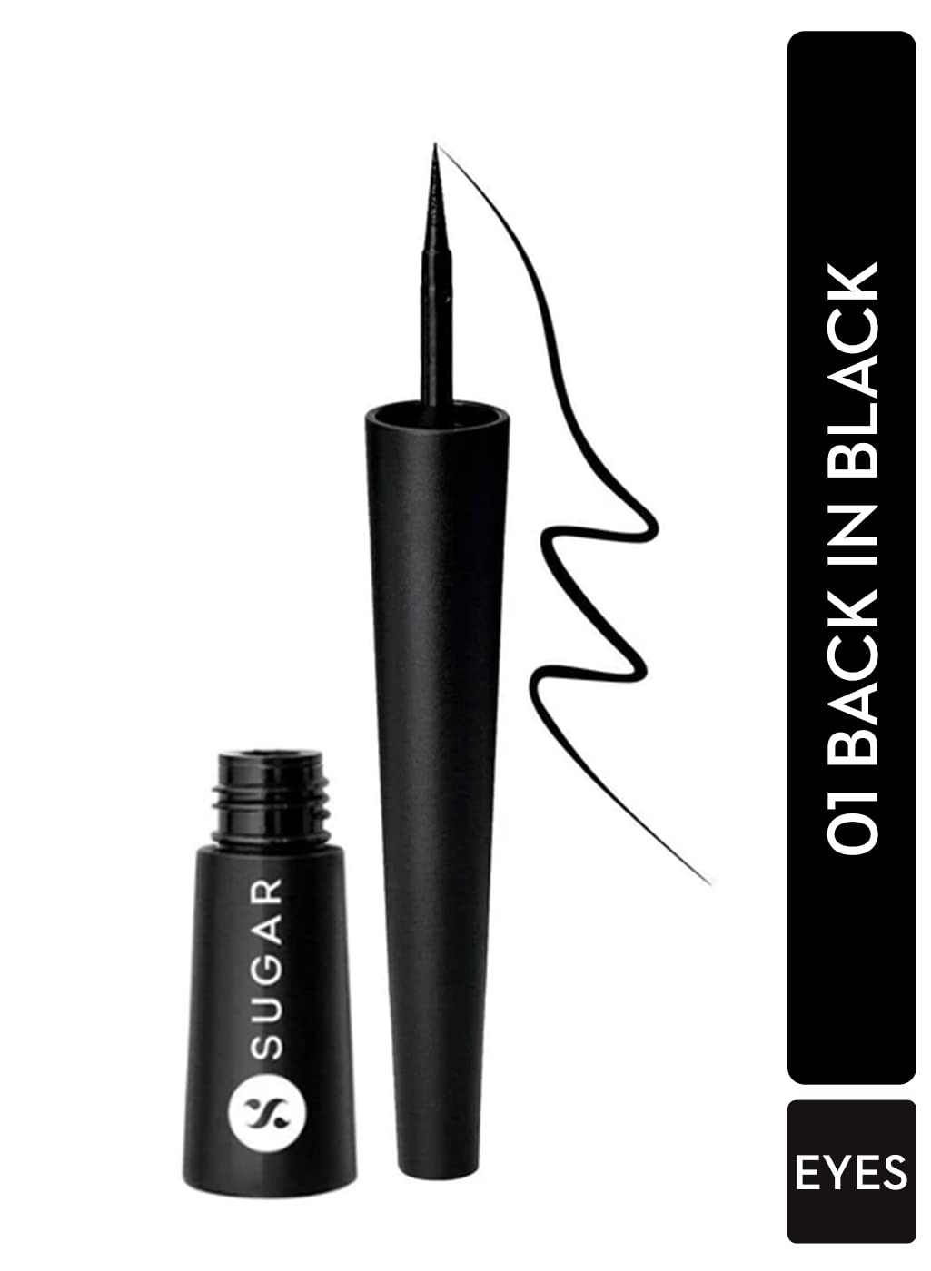 SUGAR Cosmetics Gloss Boss 24Hr Glossy Eyeliner Gel With Brush