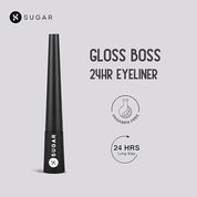 SUGAR Cosmetics Gloss Boss 24Hr Glossy Eyeliner Gel With Brush