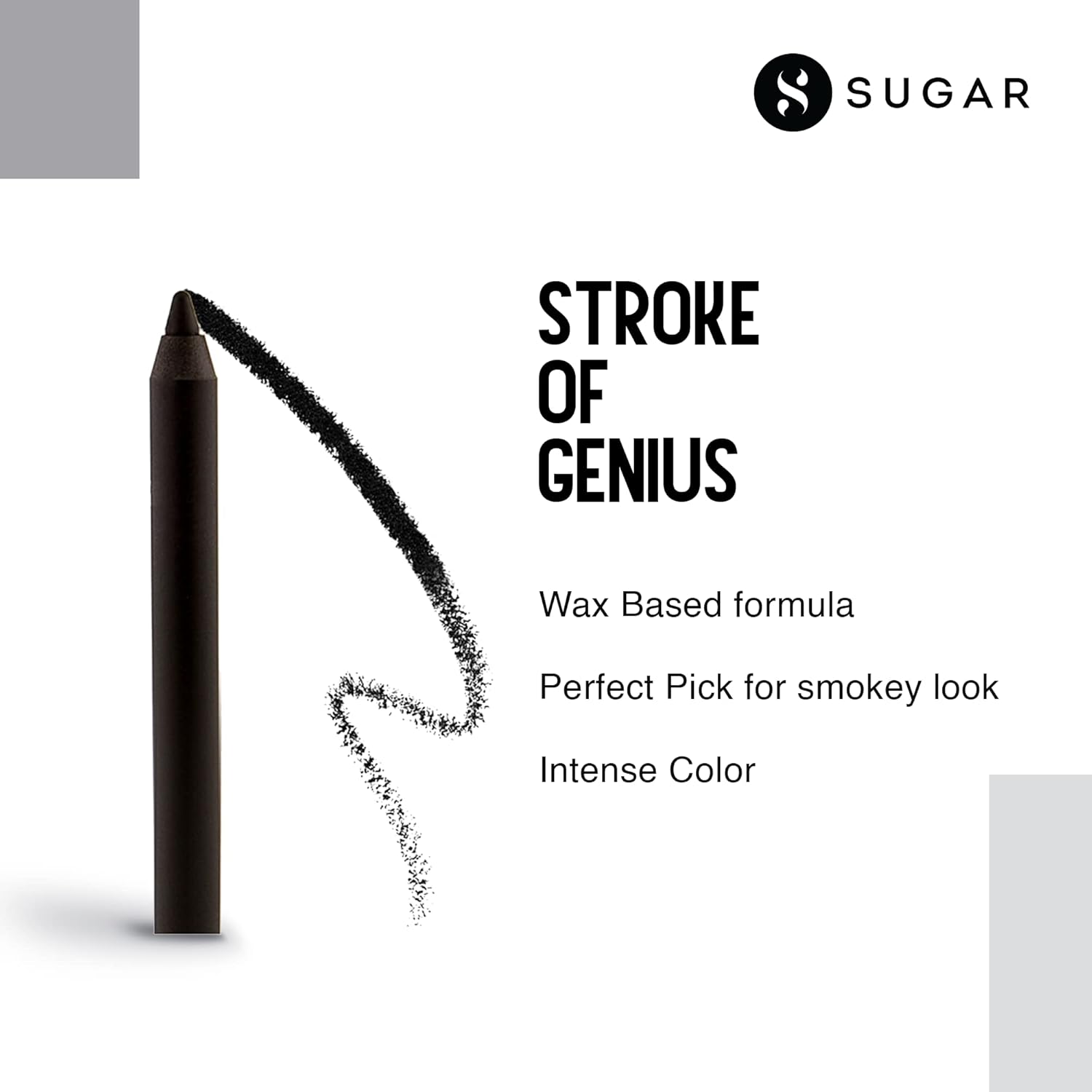 SUGAR Cosmetics Stroke Of Genius Heavy-Duty Kohl with Sharpner