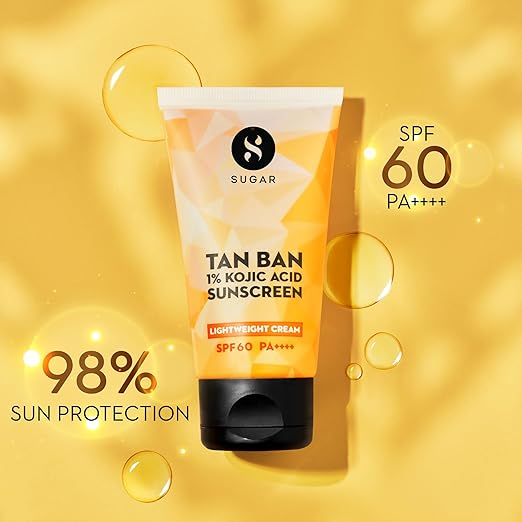 SUGAR Cosmetics Tan Ban 1% Kojic Acid Sunscreen SPF60