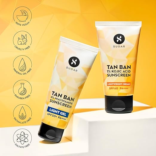 SUGAR Cosmetics Tan Ban 1% Kojic Acid Sunscreen SPF60