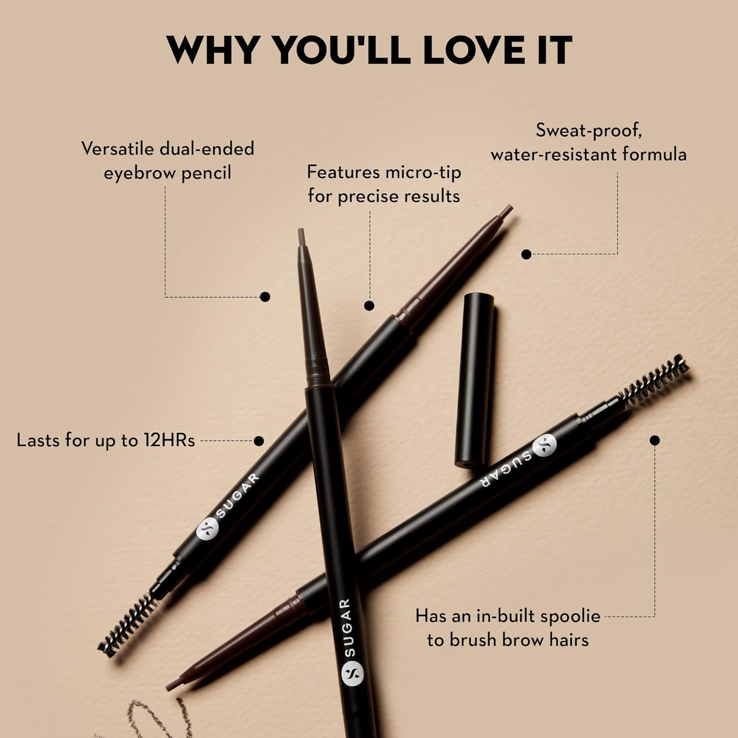 SUGAR Cosmetics Arch Arrival Micro Brow Pencil