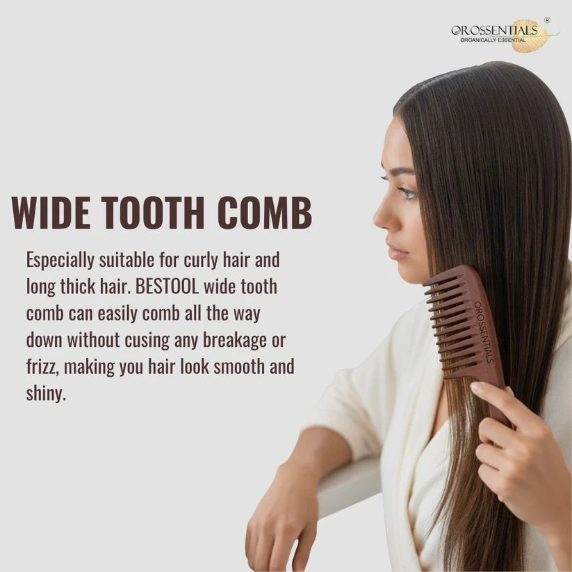 Sandalwood Hair Comb - Zero Waste Comb, 100% Wood, Plastic Free (ORO-059)