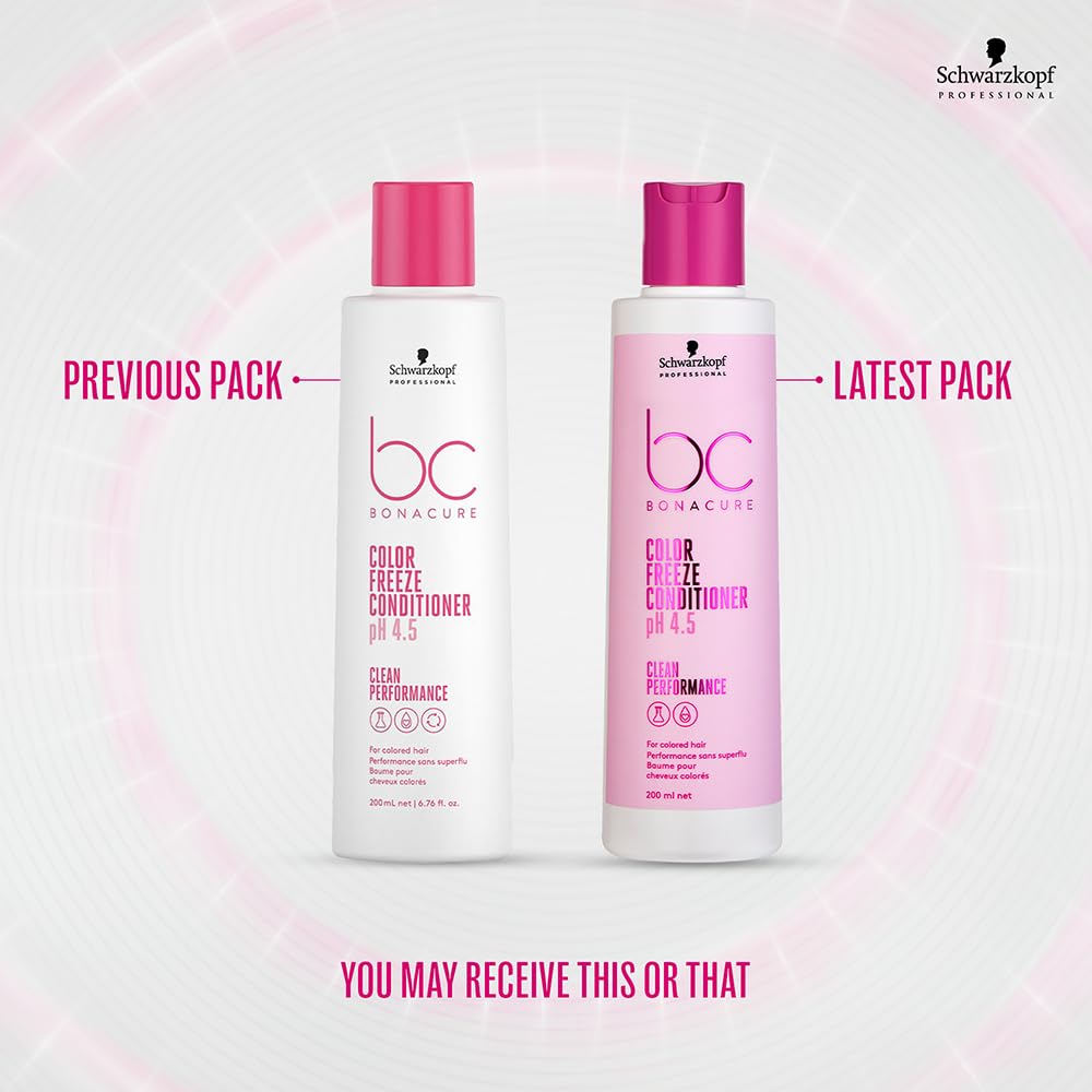 Schwarzkopf Professional Bc Ph4.5 Color Freeze Conditioner, Pink, 200 Ml