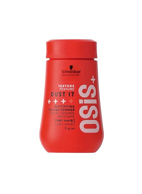 Schwarzkopf Professional OSiS+ Dust It Mattifying Powder | Volumizing & Texturizing Hair Powder for Men & Women | Long-Lasting Hold with Natural Matte Finish | Professional Hair Styling - 10 Gram