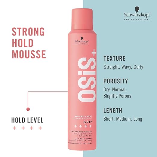 Schwarzkopf Professional OSiS+ Grip Extra Strong Hair Styling Mousse