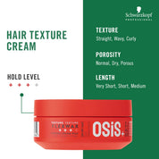 Schwarzkopf Professional Osis+ Flexwax Strong Hair Styling Cream Wax I Provides Grip And Natural Shine I Easy To Apply And Wash | Medium Hold | Suitable Of All Hair Types | For Men And Women | 85 Ml