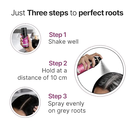 Schwarzkopf Root Retouch Instant Grey Hair Concealer Spray, Sweat And Rain Resistant - Black