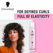 Schwarzkopf TAFT Curl Hold 3 Hair Mousse, For Long Lasting Curls