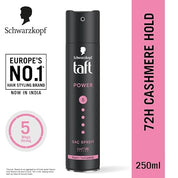 Schwarzkopf TAFT Power Hair Spray With Caffeine Formula For Strengthening Hold 5, Upto 72 Hrs
