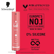 Schwarzkopf TAFT Shine Hair Spray For Shinner Hair With Diamond Luminizer Formula Hold 4, Lasts 24Hr+ Protects From Wind And Humidity, No Stickiness, Easy To Brush Out, For Salon Like Finish - 250Ml