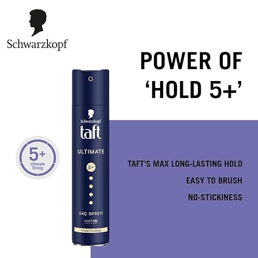 Schwarzkopf TAFT Ultimate Hair Spray For Hair With Crystal Shine
