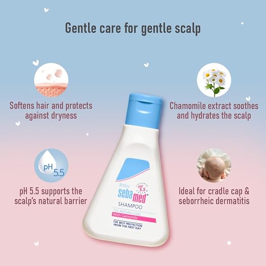 Sebamed Baby Shampoo|pH 5.5| Soap Free| No Tears | 50 ml