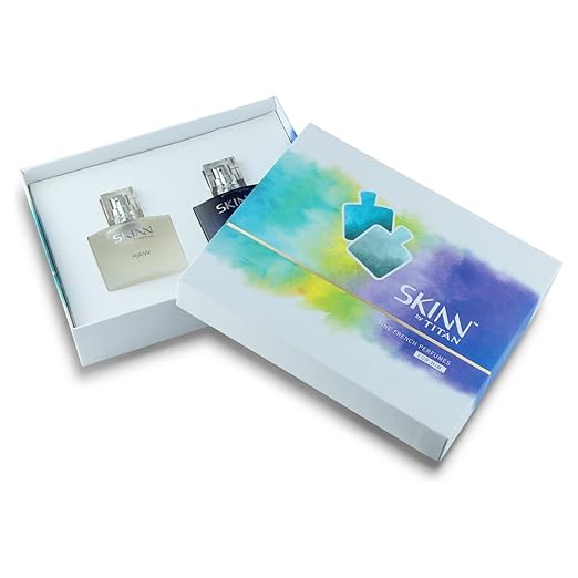 Skinn by Titan, Verge & Raw Long Lasting Perfume for Him Gift Set - 25 mL (Pack of 2)