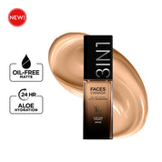 FACES CANADA All Day Hydra Matte Foundation | 3-in-1 Foundation + Moisturizer + SPF 30 | 24 HR Aloe Hydration & Vitamin C | 10HR Long Wear | Medium to High Buildable Coverage