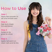 Whimsy Beauty Sparkle & Polish Beauty and Nail Kit | Safe Beauty Set for Girls & Teens | Nail Colours, Lip Tint & Lip Gloss