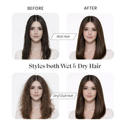 MakeMeeBold Air Straightening Dryer | Hair Straightener for Woman | Dry, Straighten, Detangle in Mins | Ceramic Coated Bristles | Styles Without Heat Damage | Scalp Protect | Reduces Frizz & Adds Shine | 3 Airflow Modes