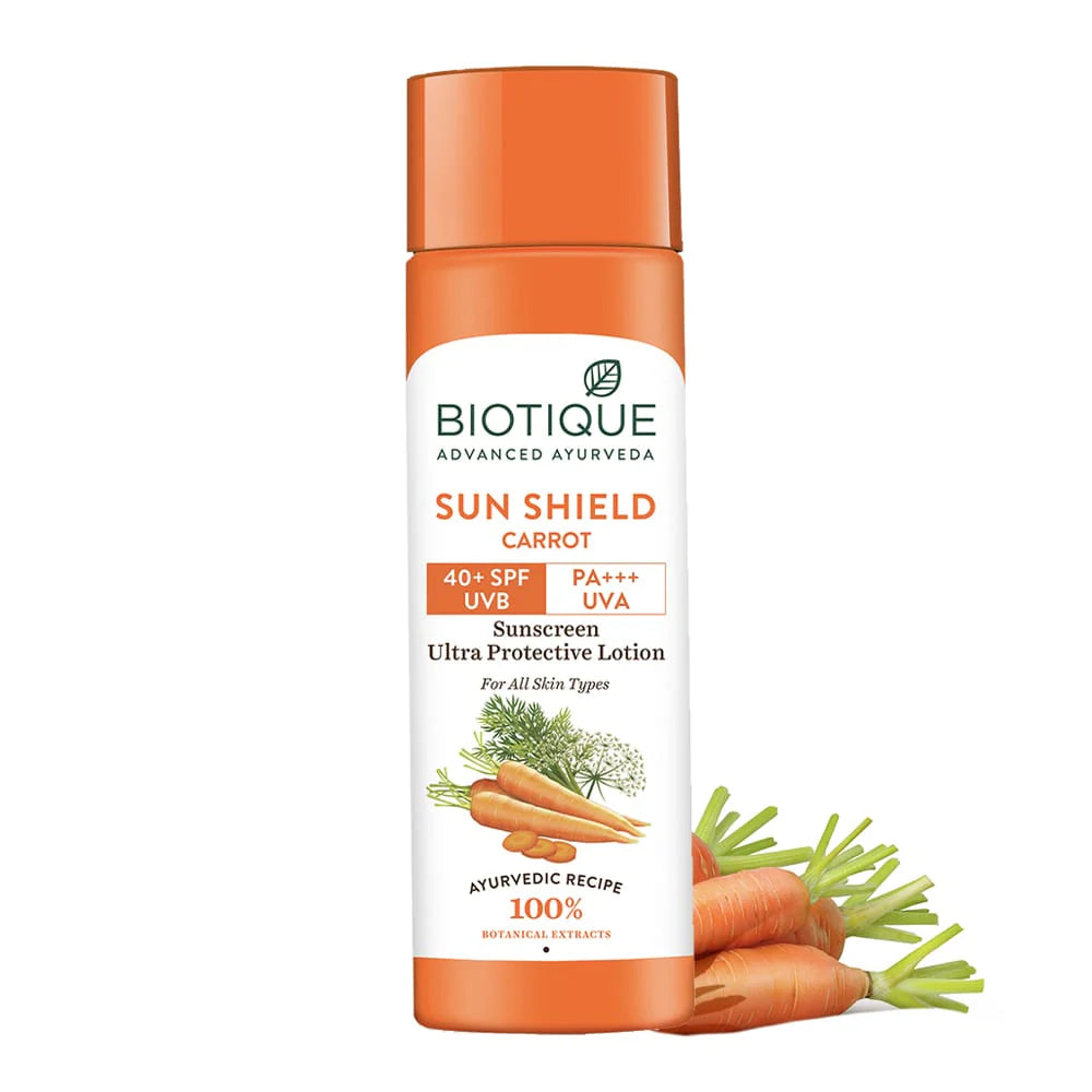 Biotique Sun shield carrot sunscreen 120ml spf 40+