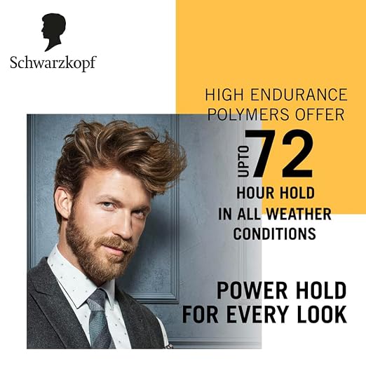 Schwarzkopf TAFT Power V12 Hair Gel With Speed Hold Technology |Fast Drying formulation| Moisturising formula| Non-stick & Easy to Wash off| No Alcohol, No Sulphate |Vegan & Peta approved - 150ML