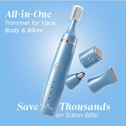 Urban Yog 7-in-1 Trimmer for Women All in One | 100 Minutes Runtime | Full Body Grooming for Eyebrows, Upper Lips, Nose, Arms, Legs, Underarms & Bikini | Trimmer Women for Private Part | Waterproof & Gentle