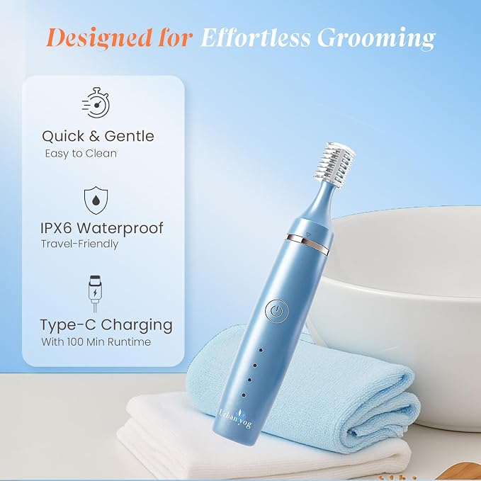 Urban Yog 7-in-1 Trimmer for Women All in One | 100 Minutes Runtime | Full Body Grooming for Eyebrows, Upper Lips, Nose, Arms, Legs, Underarms & Bikini | Trimmer Women for Private Part | Waterproof & Gentle