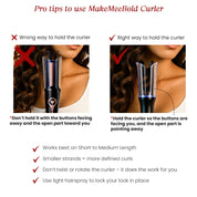 Urban yog MakeMeeBold Automatic Hair Curler| Easy Two-Way Curling Iron with 4 Temperature Settings | Gifts for woman | Anti-Scald Design, Quick Curls in 10-15 Min, Tangle-Free